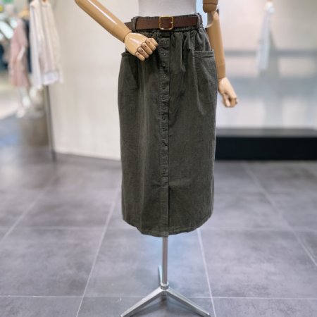 골덴 단추 스커트