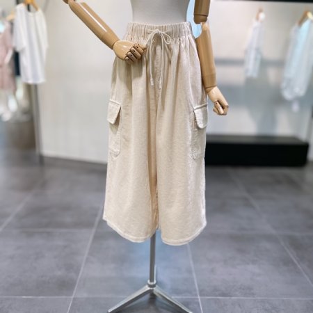 포켓 스트링 7부 팬츠