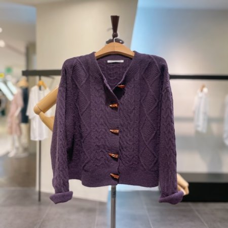 꽈배기 라운드 가디건