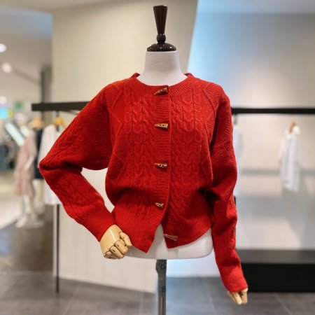 꽈배기 라운드 가디건