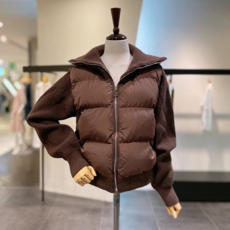 집업 니트 패딩 점퍼