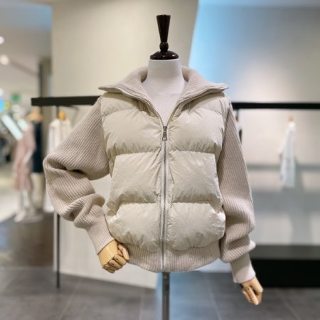 집업 니트 패딩 점퍼