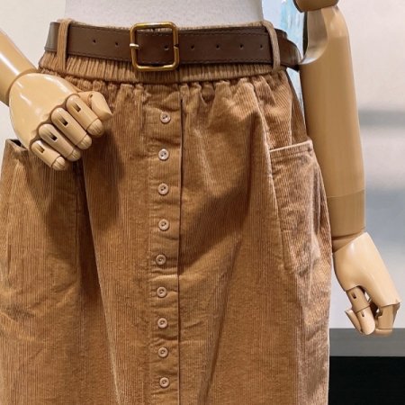 코듀로이 벨트 스커트