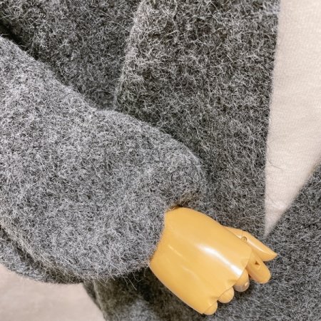 울 믹스 볼륨 가디건