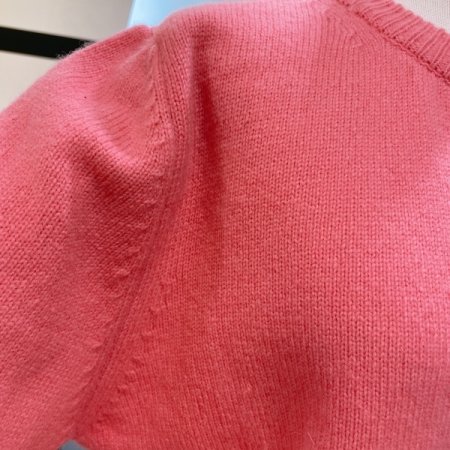 크루넥 단추 니트 가디건