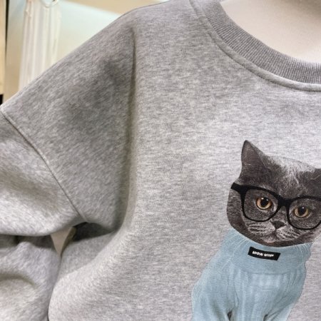 고양이 프린팅 티셔츠