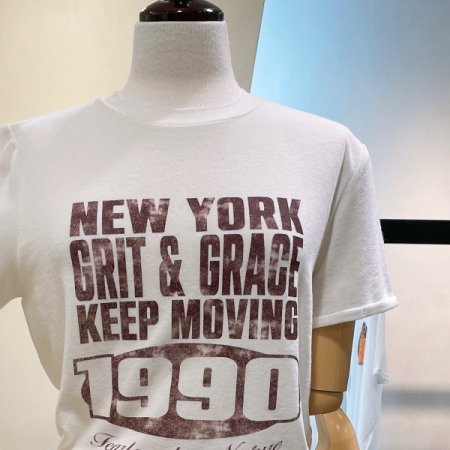 레터링 롤업 티셔츠