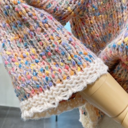 파스텔 믹스 니트 가디건