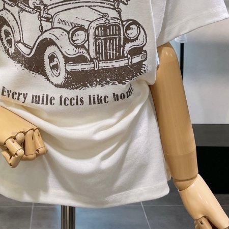 베어 프린트 반팔 티셔츠