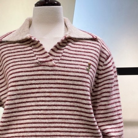 브이 단가라 카라 니트