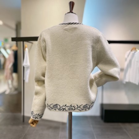 페이즐리 포인트 가디건