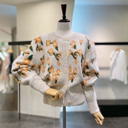 플라워 자수 가디건