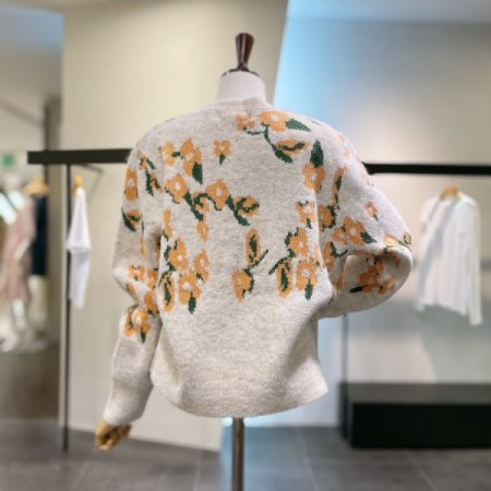 플라워 자수 가디건