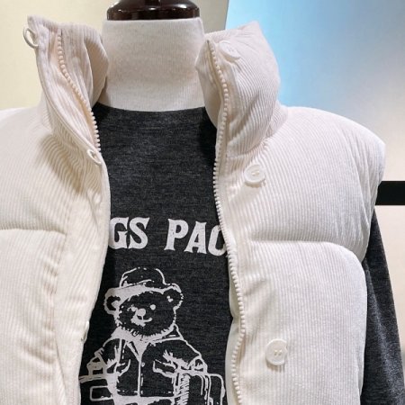 이지 코듀로이 패딩 조끼