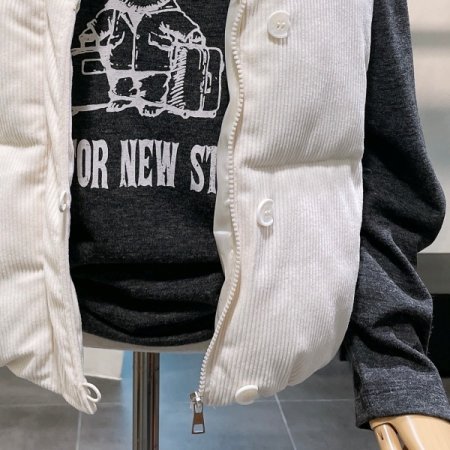 이지 코듀로이 패딩 조끼