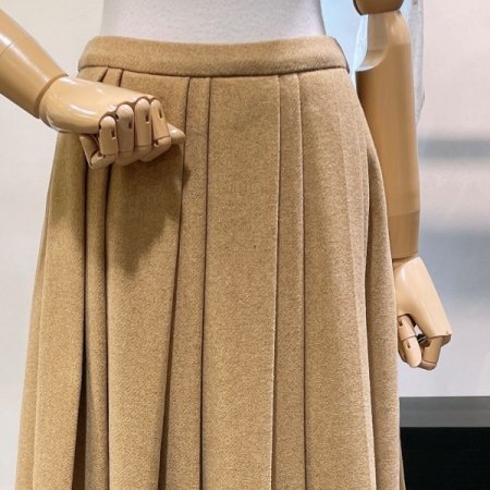 울 플리츠 스커트