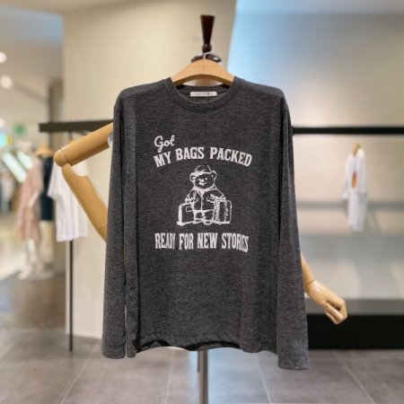 곰도리 프린트 티셔츠