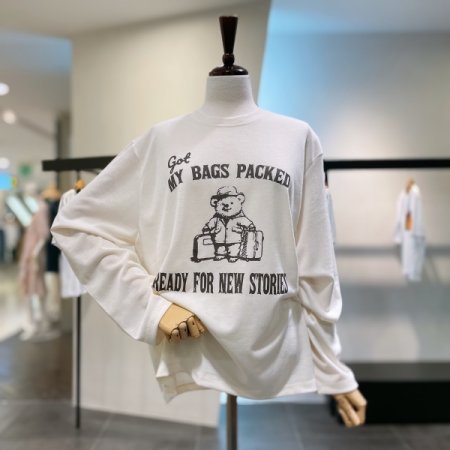 곰도리 프린트 티셔츠