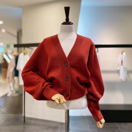 홀가 브이넥 가디건