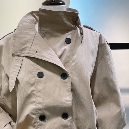 하이넥 크롭 자켓