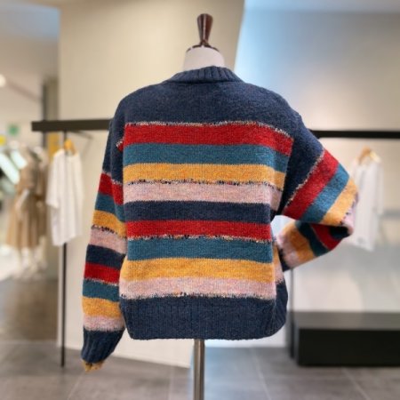 멀티 배색 가디건