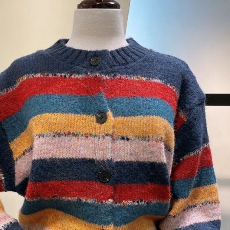 멀티 배색 가디건