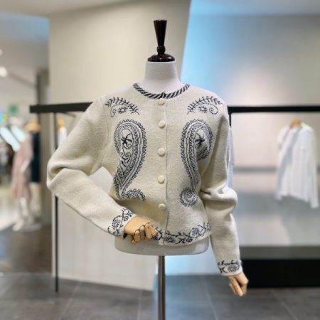 페이즐리 니트 가디건