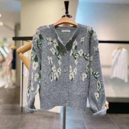 플라워 니트 가디건
