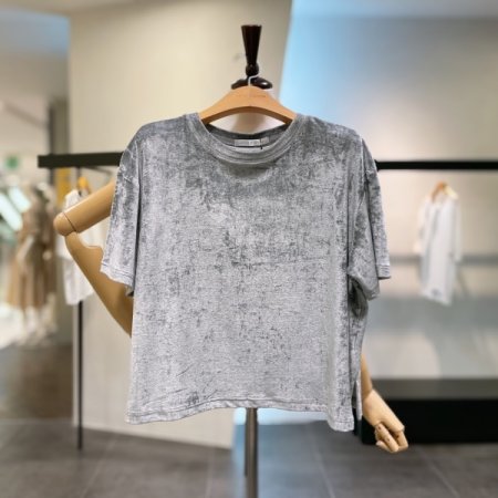 벨벳 반팔 티셔츠