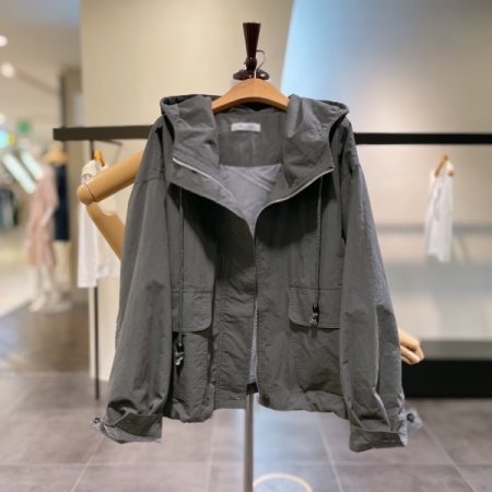 윈드 후드 스트링 점퍼