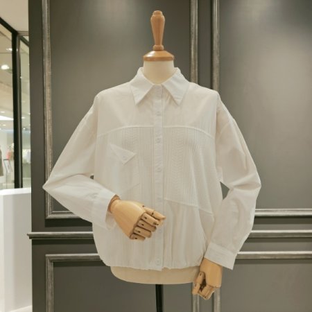 스트링 루즈핏 셔츠