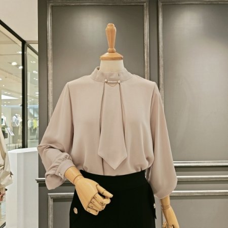 타이 진주장식 블라우스