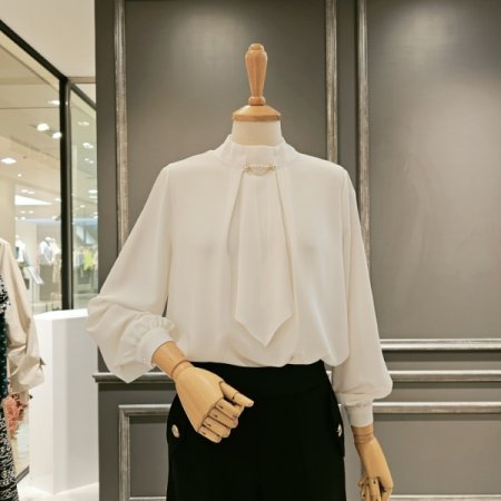 타이 진주장식 블라우스