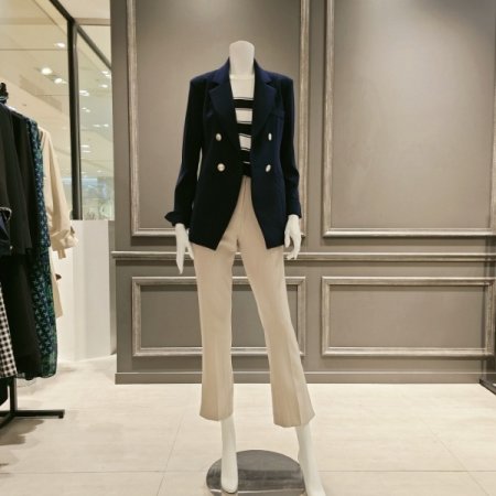 롤업 소매 더블 버튼 자켓