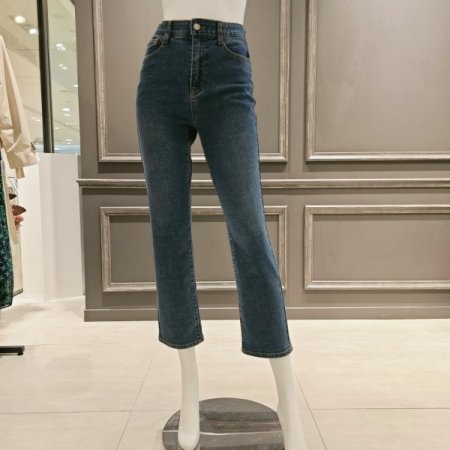 미디엄 블루 일자 데님