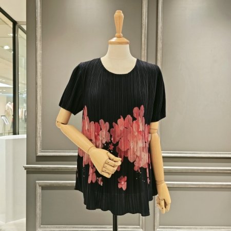 아코디언 주름 블라우스