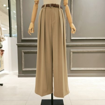 투 핀턱 와이드 팬츠