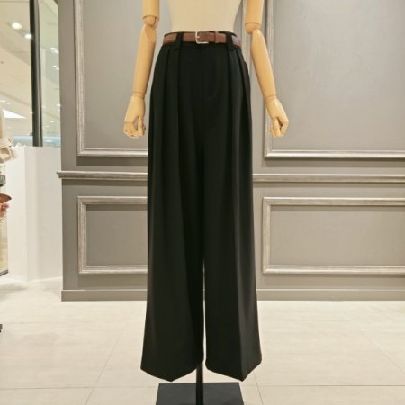 투 핀턱 와이드 팬츠