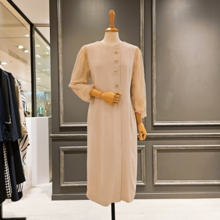 소매 레이스 원피스