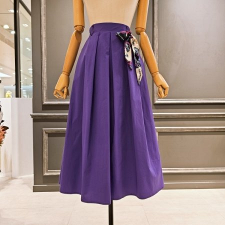 스카프코디 A라인 벌룬스커트