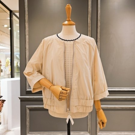 밑단 주름 루즈핏 점퍼