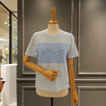 반팔 라운드 니트