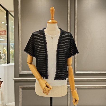 레이스 숏 가디건