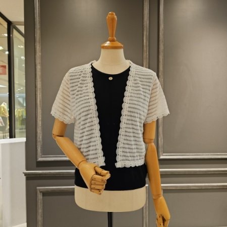 레이스 숏 가디건