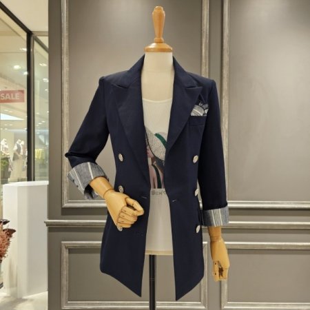 행커치프 더블 자켓