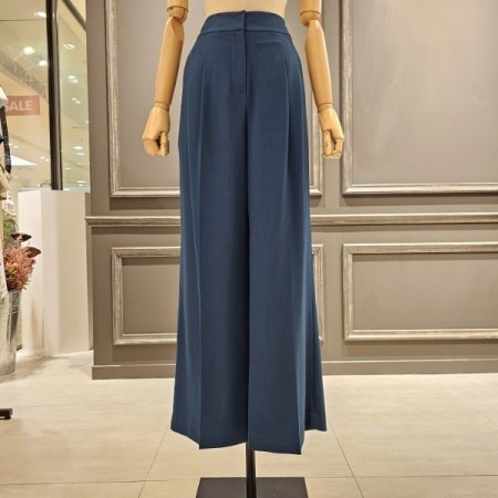 투 핀턱 세미 와이드 팬츠