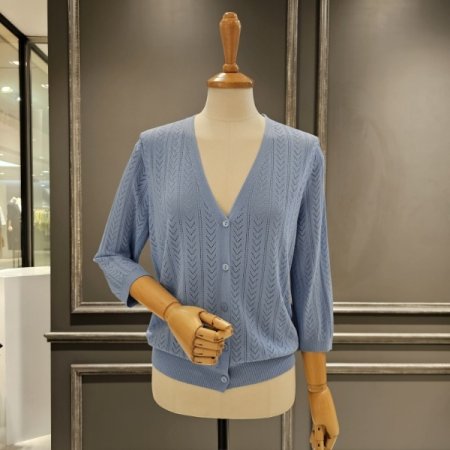 7부소매 니트 가디건