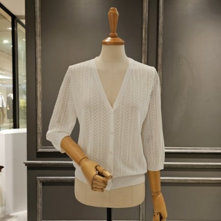 7부소매 니트 가디건