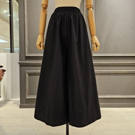 밴딩 와이드 면 팬츠