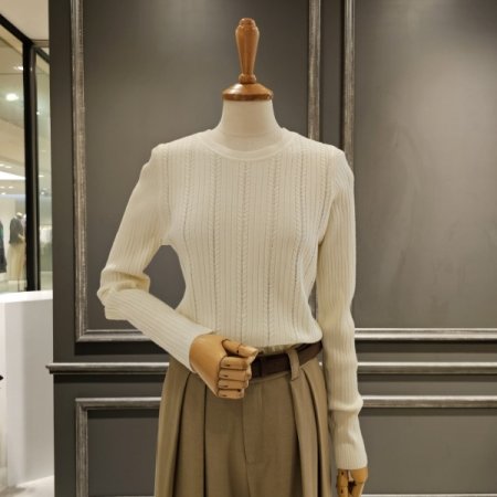 골지 꽈베기 니트